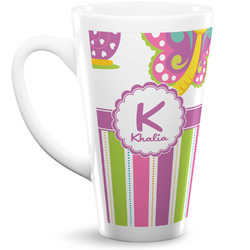 Butterflies & Stripes Latte Mug (Personalized)