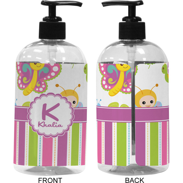 Butterflies & Stripes 16 oz Plastic Liquid Dispenser (Approval)
