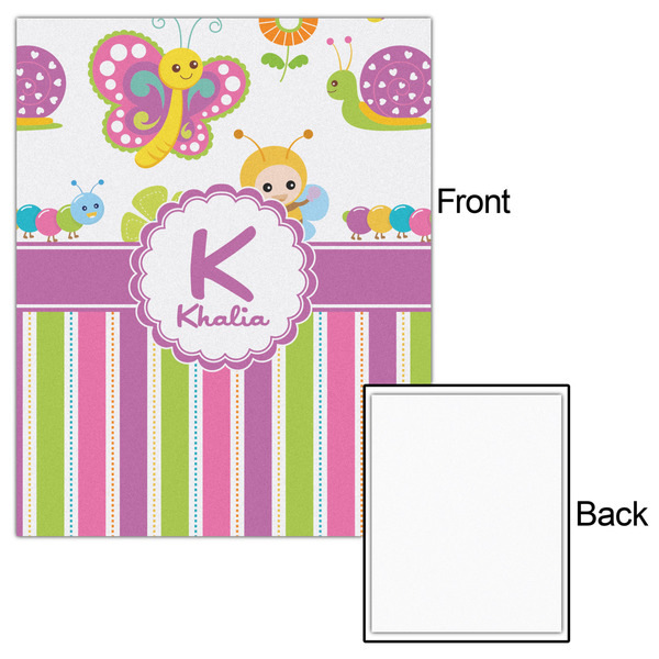 Butterflies & Stripes 16x20 - Matte Poster - Front & Back