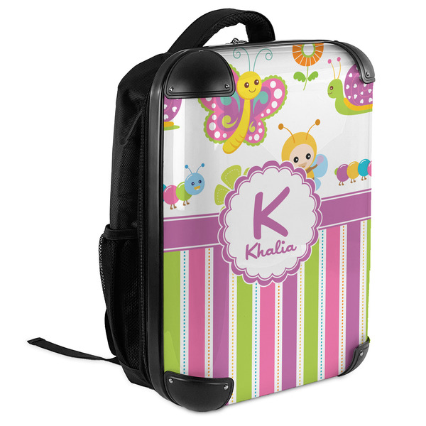 Butterflies & Stripes 18" Hard Shell Backpacks - ANGLED VIEW