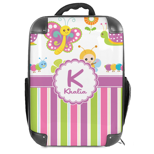Custom Butterflies & Stripes Hard Shell Backpack (Personalized)