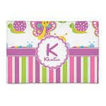 Butterflies & Stripes 2' x 3' Indoor Area Rug (Personalized)