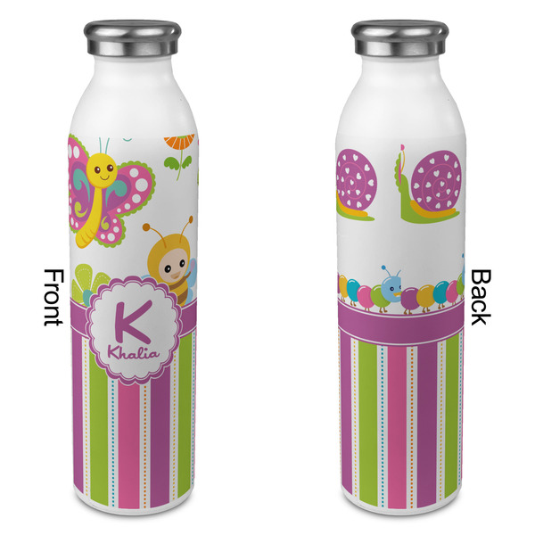 Butterflies & Stripes 20oz Water Bottles - Full Print - Approval