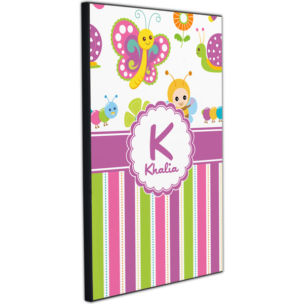 Butterflies & Stripes 20x30 Wood Print - Angle View