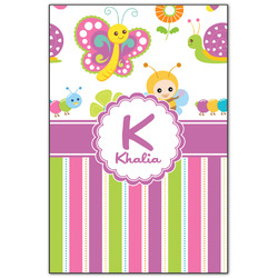 Butterflies & Stripes Wood Print - 20x30 (Personalized)