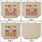 Butterflies & Stripes 3 Reusable Cotton Grocery Bags - Front & Back View