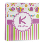 Butterflies & Stripes 3-Ring Binder - 1 inch (Personalized)