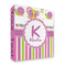 Butterflies & Stripes 3 Ring Binder - Full Wrap - 2" (Personalized)