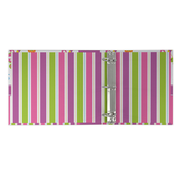 Butterflies & Stripes 3 Ring Binders - Full Wrap - 2" - OPEN INSIDE