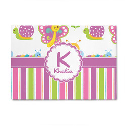 Butterflies & Stripes 4' x 6' Patio Rug (Personalized)