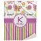 Butterflies & Stripes Sherpa Throw Blanket (Personalized)