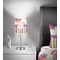 Butterflies & Stripes 7 inch drum lamp shade - in room