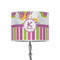 Butterflies & Stripes 8" Drum Lampshade - ON STAND (Poly Film)