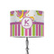 Butterflies & Stripes 8" Drum Lamp Shade - Poly-film (Personalized)