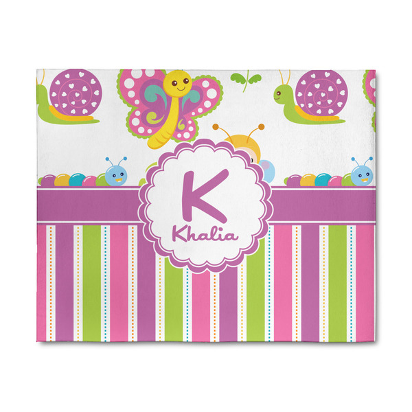 Custom Butterflies & Stripes 8' x 10' Patio Rug (Personalized)