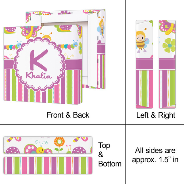 Butterflies & Stripes 8x8 - Canvas Print - Approval