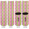 Butterflies & Stripes Adult Crew Socks - Double Pair - Front and Back - Apvl