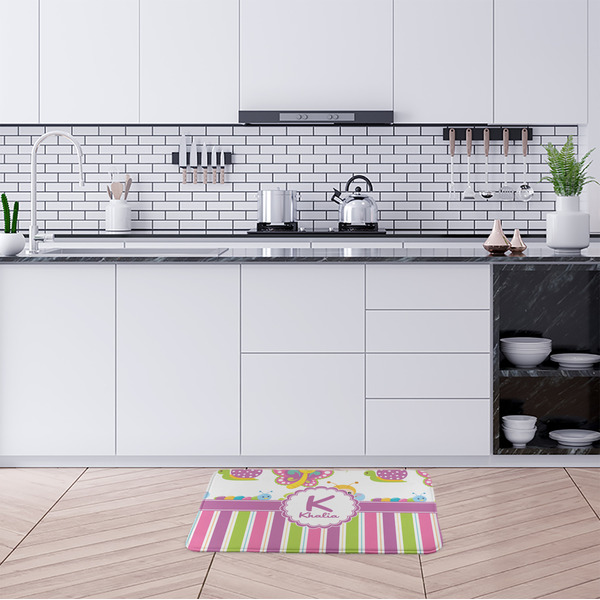 Butterflies & Stripes Anti-Fatigue Kitchen Mats - LIFESTYLE