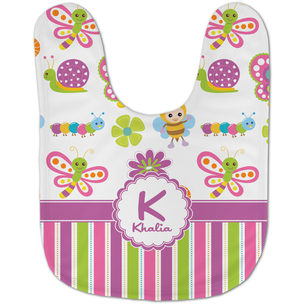 Butterflies & Stripes Baby Bib - AFT flat