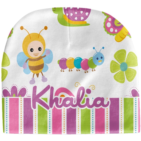 Custom Butterflies & Stripes Baby Hat (Beanie) (Personalized)