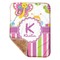 Butterflies & Stripes Sherpa Baby Blanket - 30" x 40" w/ Name and Initial
