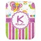 Butterflies & Stripes Baby Swaddling Blanket (Personalized)