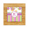 Butterflies & Stripes Bamboo Trivet with 6" Tile - FRONT