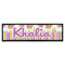 Butterflies & Stripes Bar Mat - Large (Personalized)