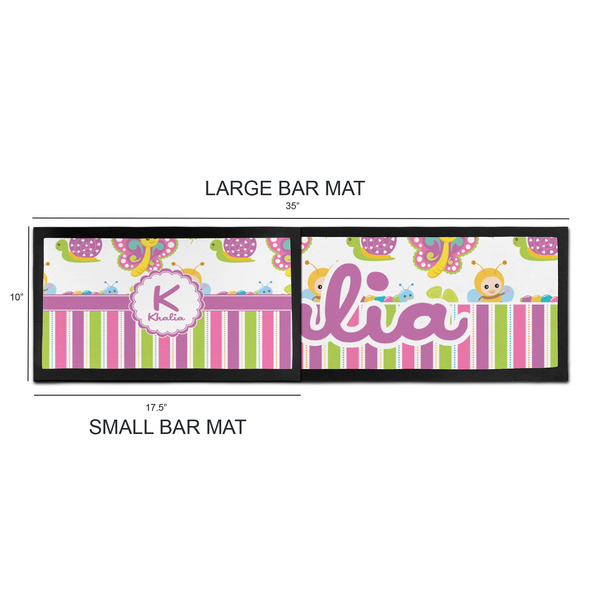 Butterflies & Stripes Bar Mats - Sizing Chart