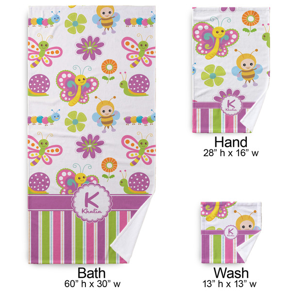 Butterflies & Stripes Bath Towel Sets - 3-piece - Approval