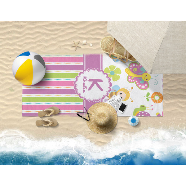 Butterflies & Stripes Beach Towel Lifestyle