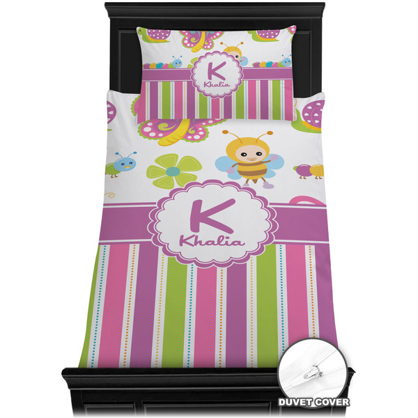 Butterflies & Stripes Bedding Set (TwinXL) - Duvet