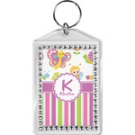 Butterflies & Stripes Bling Keychain (Personalized)