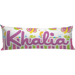 Butterflies & Stripes Body Pillow Case (Personalized)