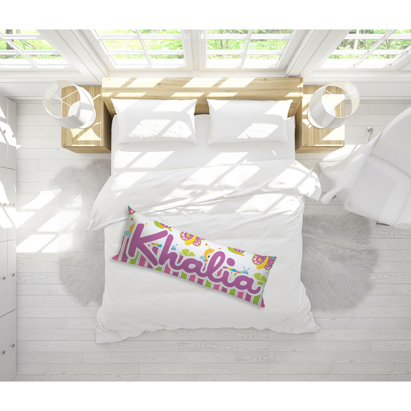 Butterflies & Stripes Body Pillow - LIFESTYLE