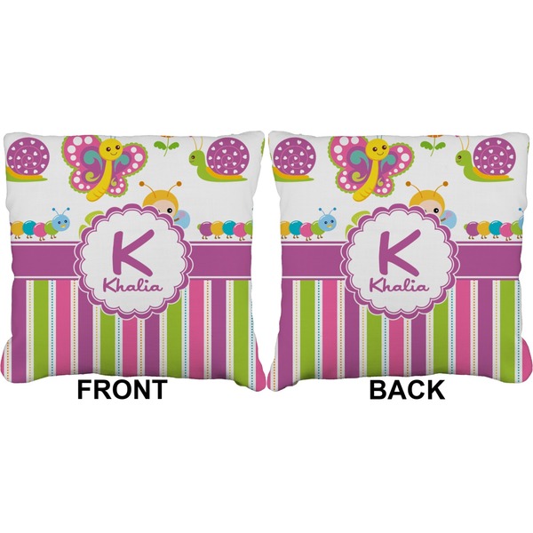 Butterflies & Stripes Burlap Pillow Approval