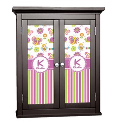 Butterflies & Stripes Cabinet Decal - Custom Size (Personalized)