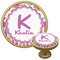 Butterflies & Stripes Cabinet Knob - Gold (Personalized)