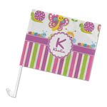 Butterflies & Stripes Car Flag - Large (Personalized)