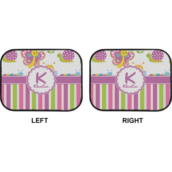 Butterflies & Stripes Car Floor Mats (Back Seat) (Approval)