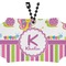 Butterflies & Stripes Rear View Mirror Ornament (Personalized)