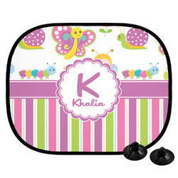 Butterflies & Stripes Car Side Window Sun Shade (Personalized)