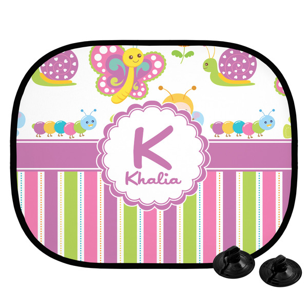 Custom Butterflies & Stripes Car Side Window Sun Shade (Personalized)