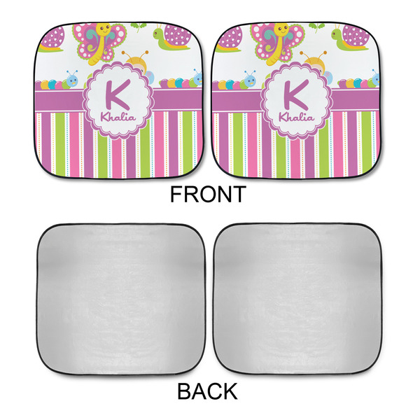 Butterflies & Stripes Car Sun Shades - APPROVAL