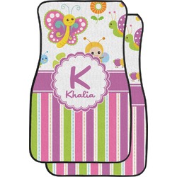 Butterflies & Stripes Car Floor Mats (Personalized)