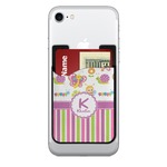 Butterflies & Stripes 2-in-1 Cell Phone Credit Card Holder & Screen Cleaner (Personalized)