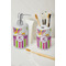 Butterflies & Stripes Ceramic Bathroom Accessories - LIFESTYLE (toothbrush holder & soap dispenser)