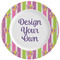Butterflies & Stripes Ceramic Dinner Plates (Set of 4) (Personalized)