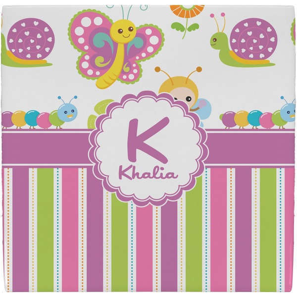 Custom Butterflies & Stripes Ceramic Tile Hot Pad (Personalized)