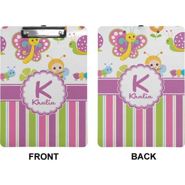 Butterflies & Stripes Clipboard (Letter) (Front + Back)